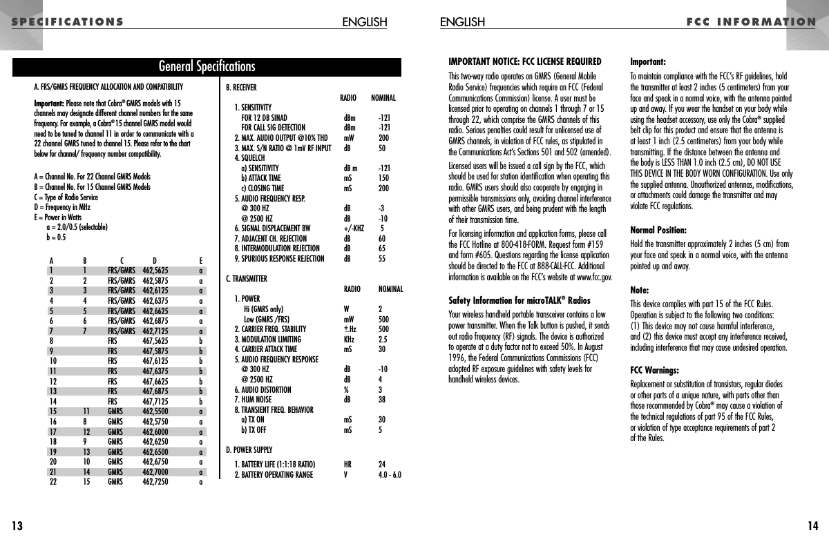 cobra-electronics-pr945-22-channel-frs-gmrs-transceiver-user-manual