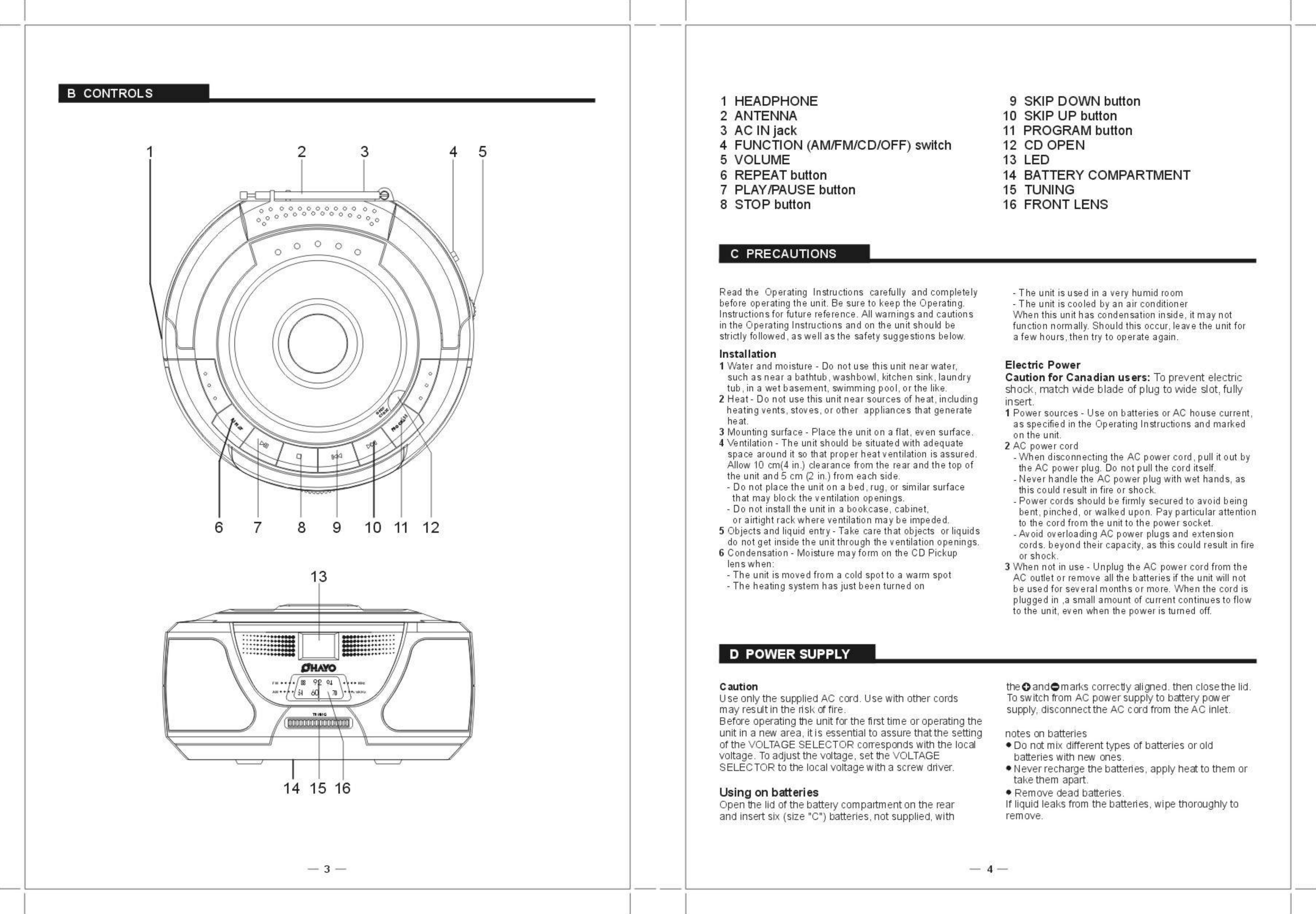 Page 3 of 4 - Coby-Electronic Coby-Electronic-Cx-Cd237-Users-Manual-  Coby-electronic-cx-cd237-users-manual