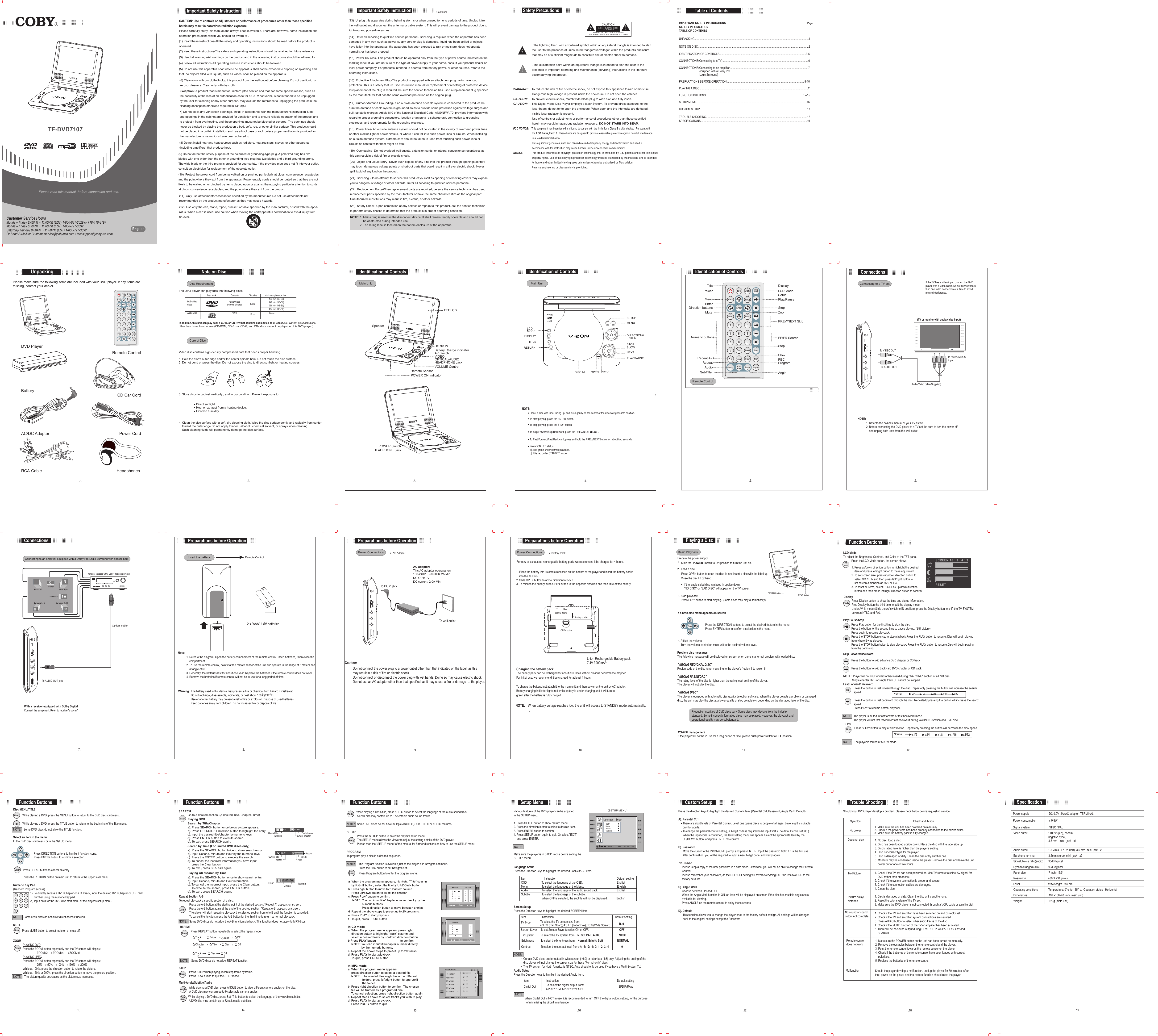 Page 1 of 1 - Coby-Electronic Coby-Electronic-Tf-Dvd7107-Users-Manual- TFDVD7107  Coby-electronic-tf-dvd7107-users-manual