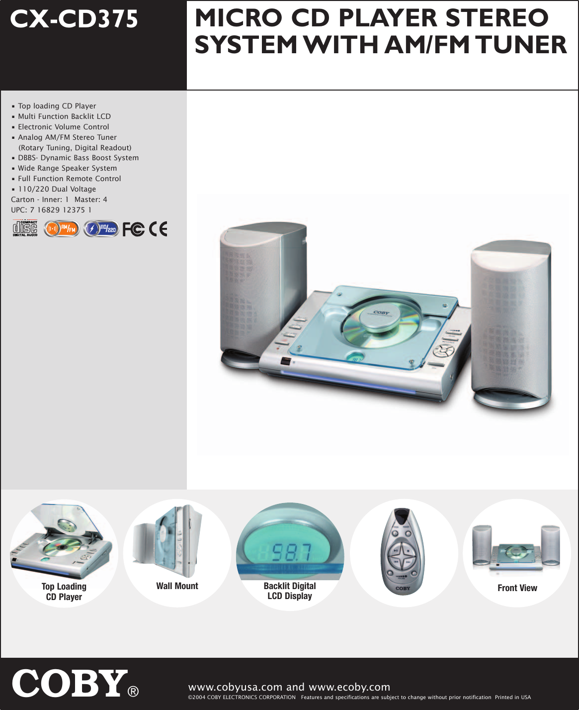 Page 1 of 1 - Coby Coby-Cx-Cd375-Users-Manual- Coby-cx-cd375-users-manual