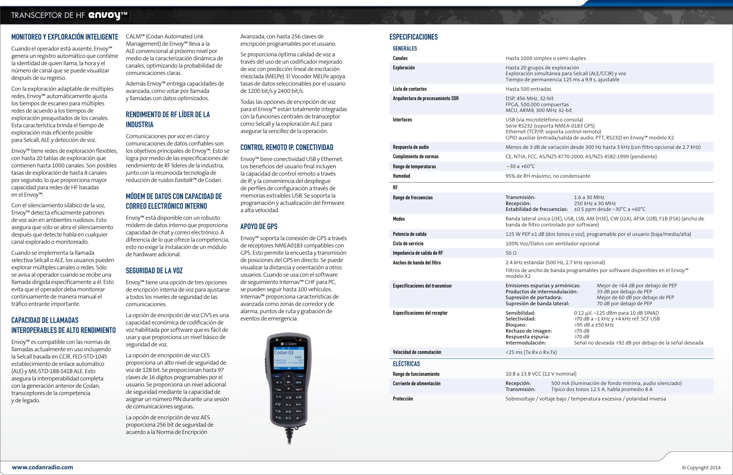 Page 2 of 3 - Codan  Envoy HF Smart Radio (Spanish) Codan-Envoy-HF-Smart-Radio ES2