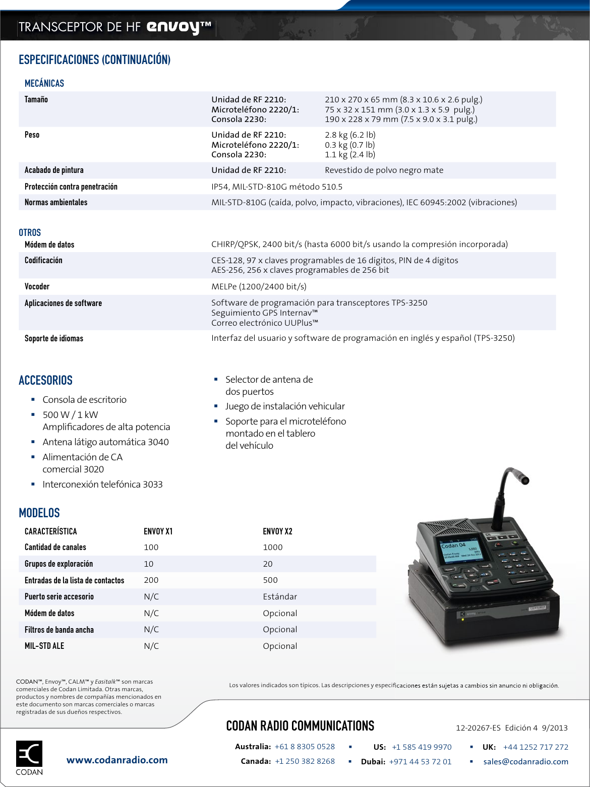 Page 3 of 3 - Codan  Envoy HF Smart Radio (Spanish) Codan-Envoy-HF-Smart-Radio ES2