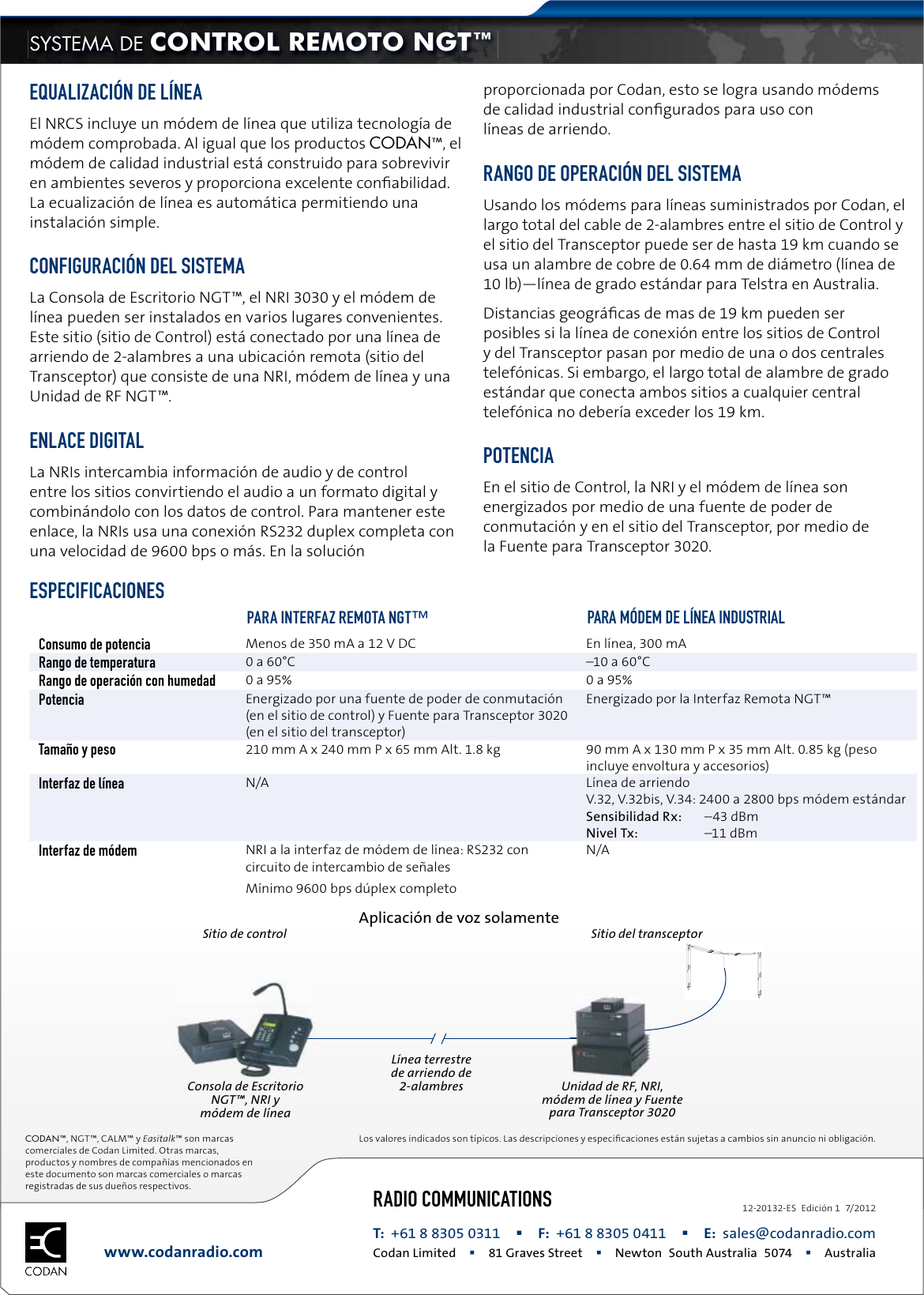 Page 2 of 2 - Codan  Codan-NGT-Remote-Control ES