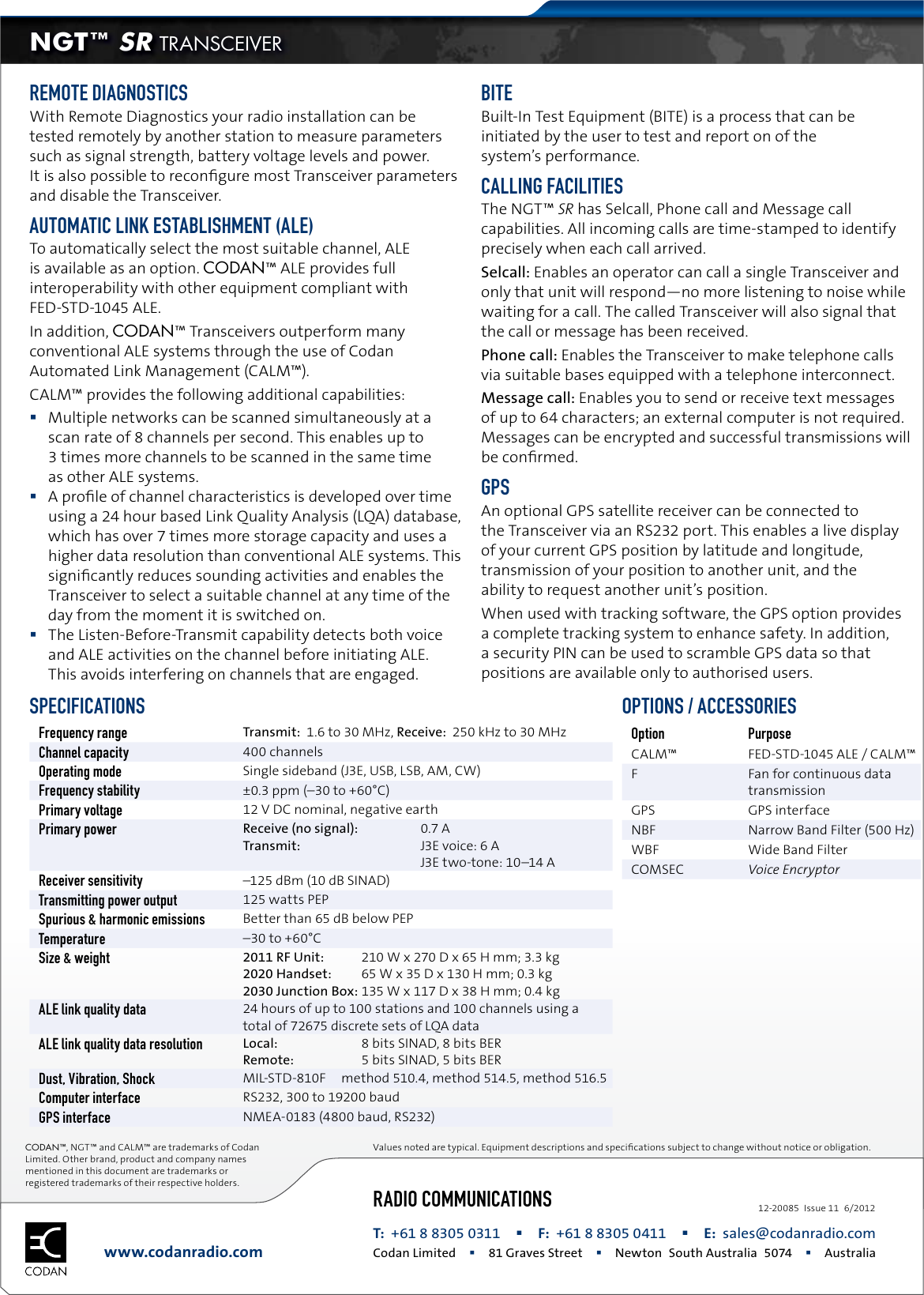 Page 2 of 2 - Codan  NGT SR Radio NGT-SR-Transceiver