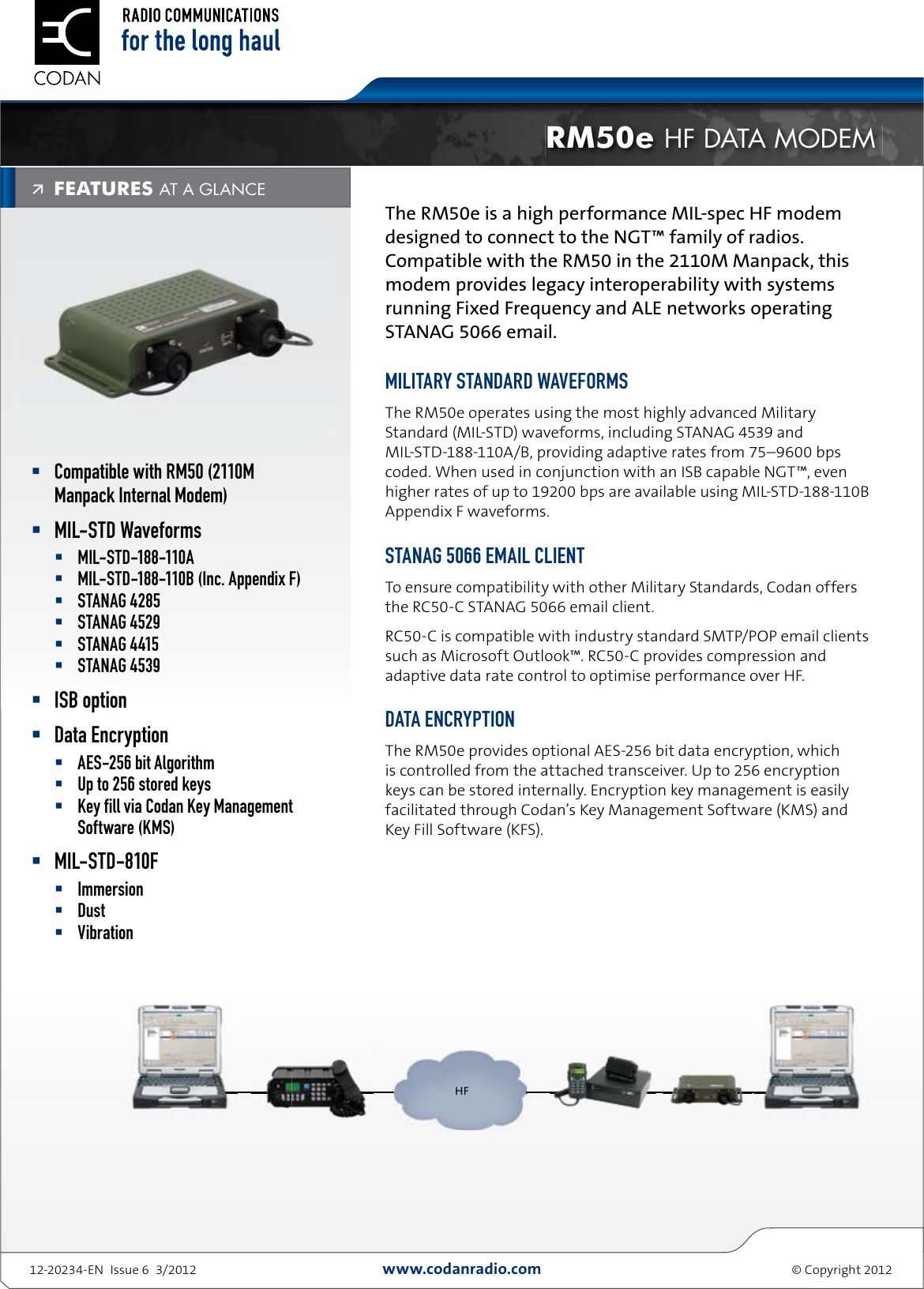 Page 1 of 2 - Codan  RM50e HF Data Modem RM50e-HF-Data-Modem