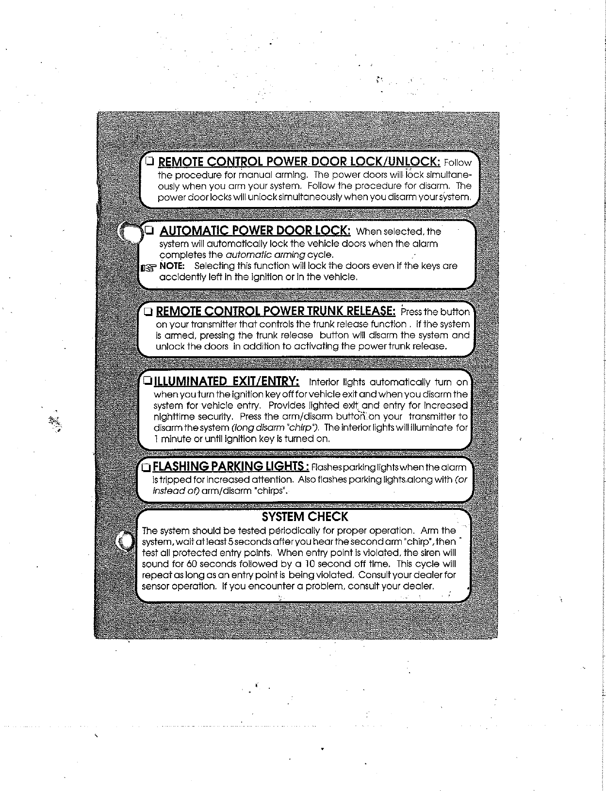 Page 6 of 9 - Code-Alarm Code-Alarm-Code-Alarm-Automobile-Alarm-1000-Users-Manual-  Code-alarm-code-alarm-automobile-alarm-1000-users-manual