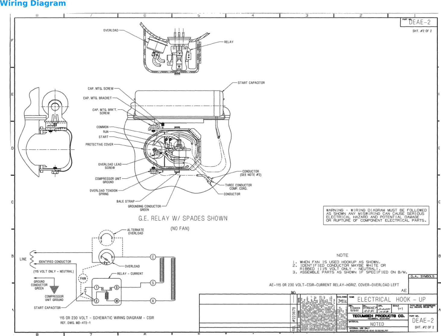 Page 3 of 3 - AEA4440YXA Compressor Data Sheet