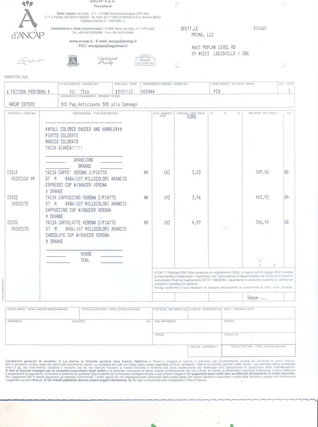 Page 3 of 6 - PROFORMA INVOICE V1 7516 DTD. 15.07.2013_PRIMA 001  Ancap 33015 - 3.03 X 2