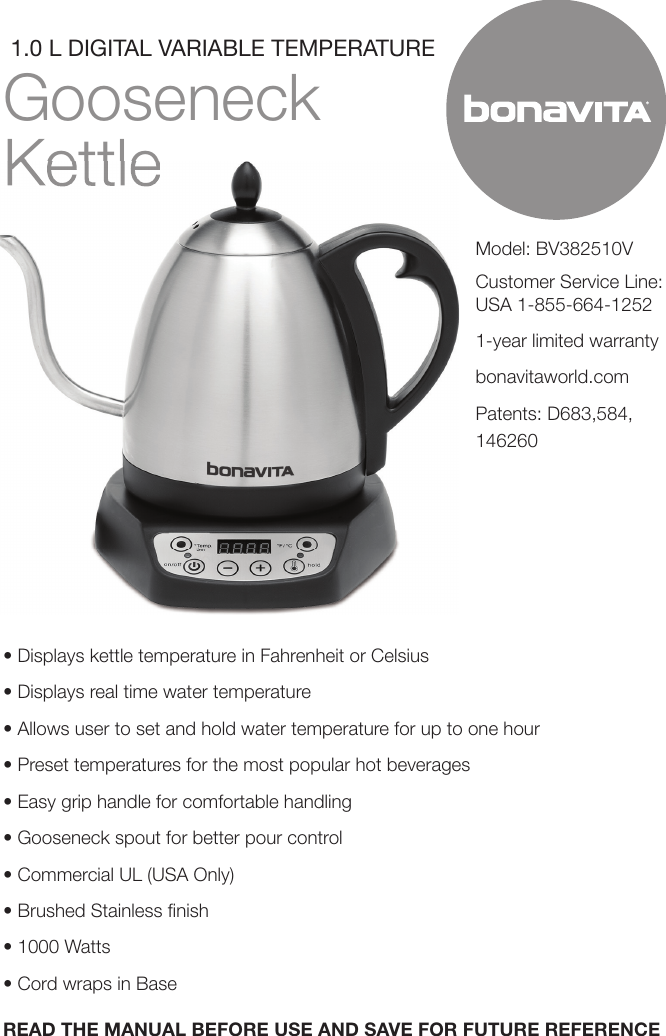 bonavita kettle manual