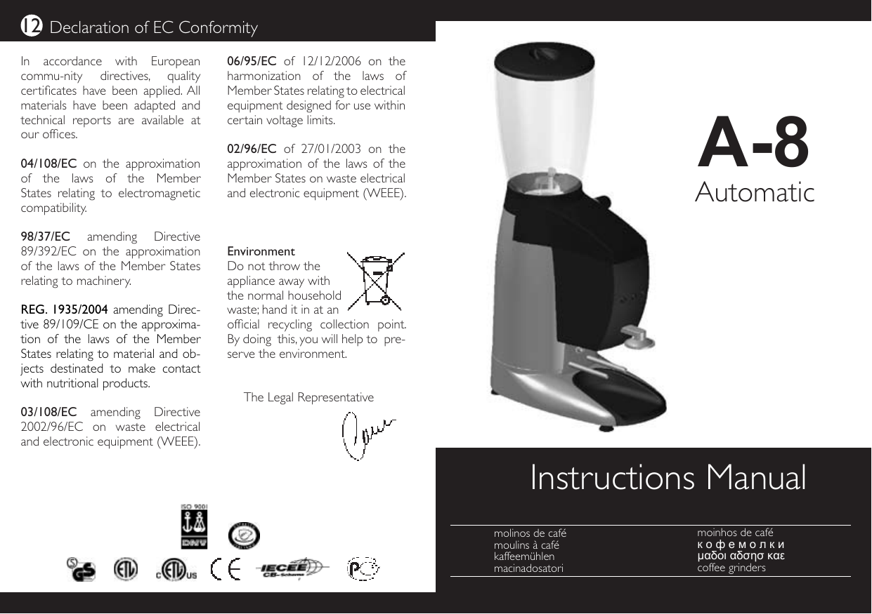 Page 1 of 8 - Compak-A8-Intruction Manual