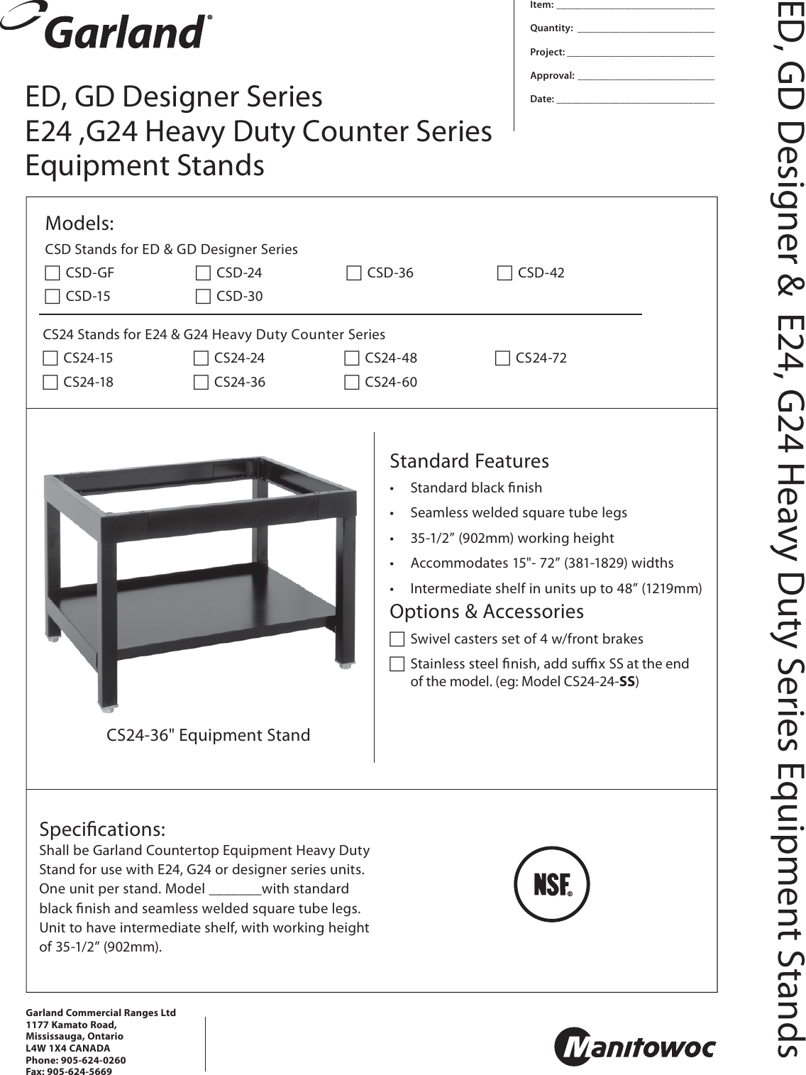 Page 1 of 2 - G_C_SS_EQUIPMENTSTAND_CS24CSD  G C SS EQUIPMENTSTAND CS24CSD-1