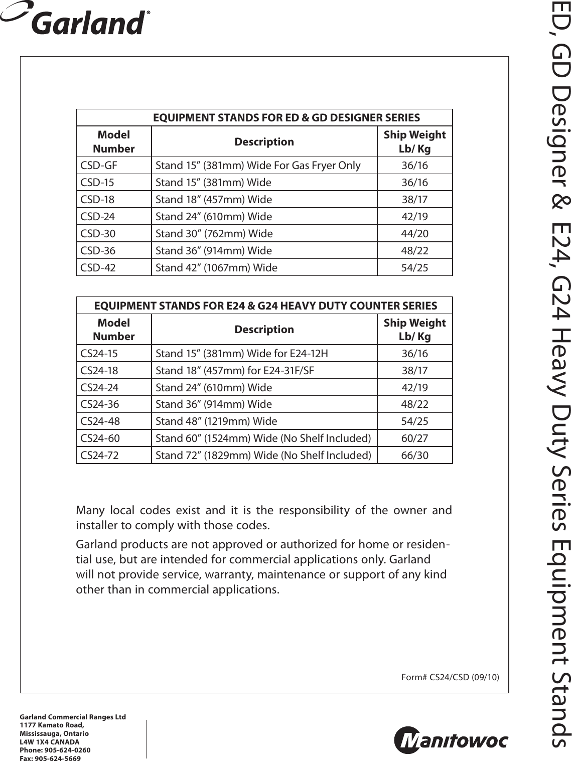 Page 2 of 2 - G_C_SS_EQUIPMENTSTAND_CS24CSD  G C SS EQUIPMENTSTAND CS24CSD-1