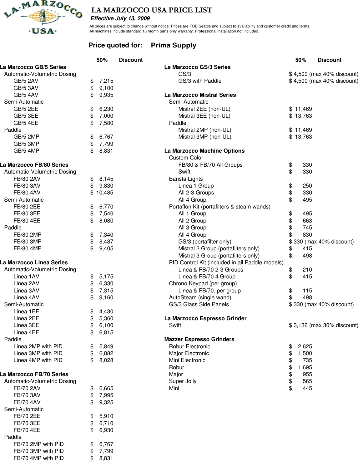 Page 1 of 1 - LM USA PRICE QUOTE  LABFDB~1
