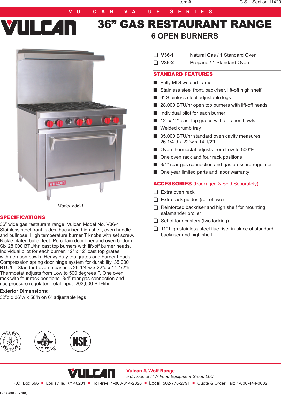 Page 1 of 2 - Vulcan V36