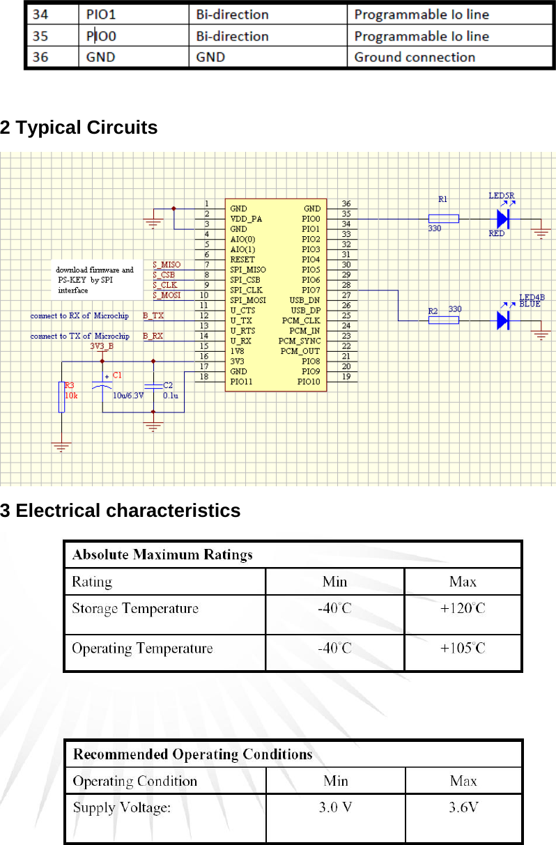    2 Typical Circuits    3 Electrical characteristics    