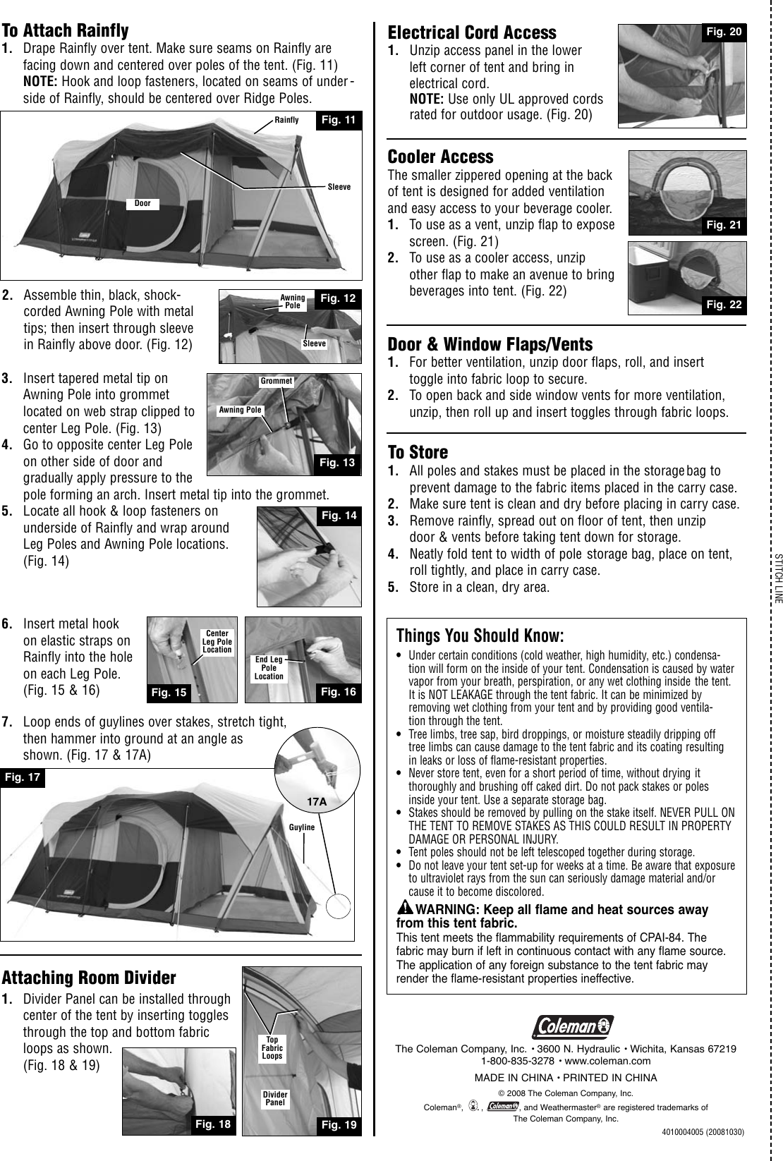 Page 2 of 2 - Coleman Coleman-2000001597-Users-Manual- Weathermaster 6 Screened Tent 2000001597  Coleman-2000001597-users-manual