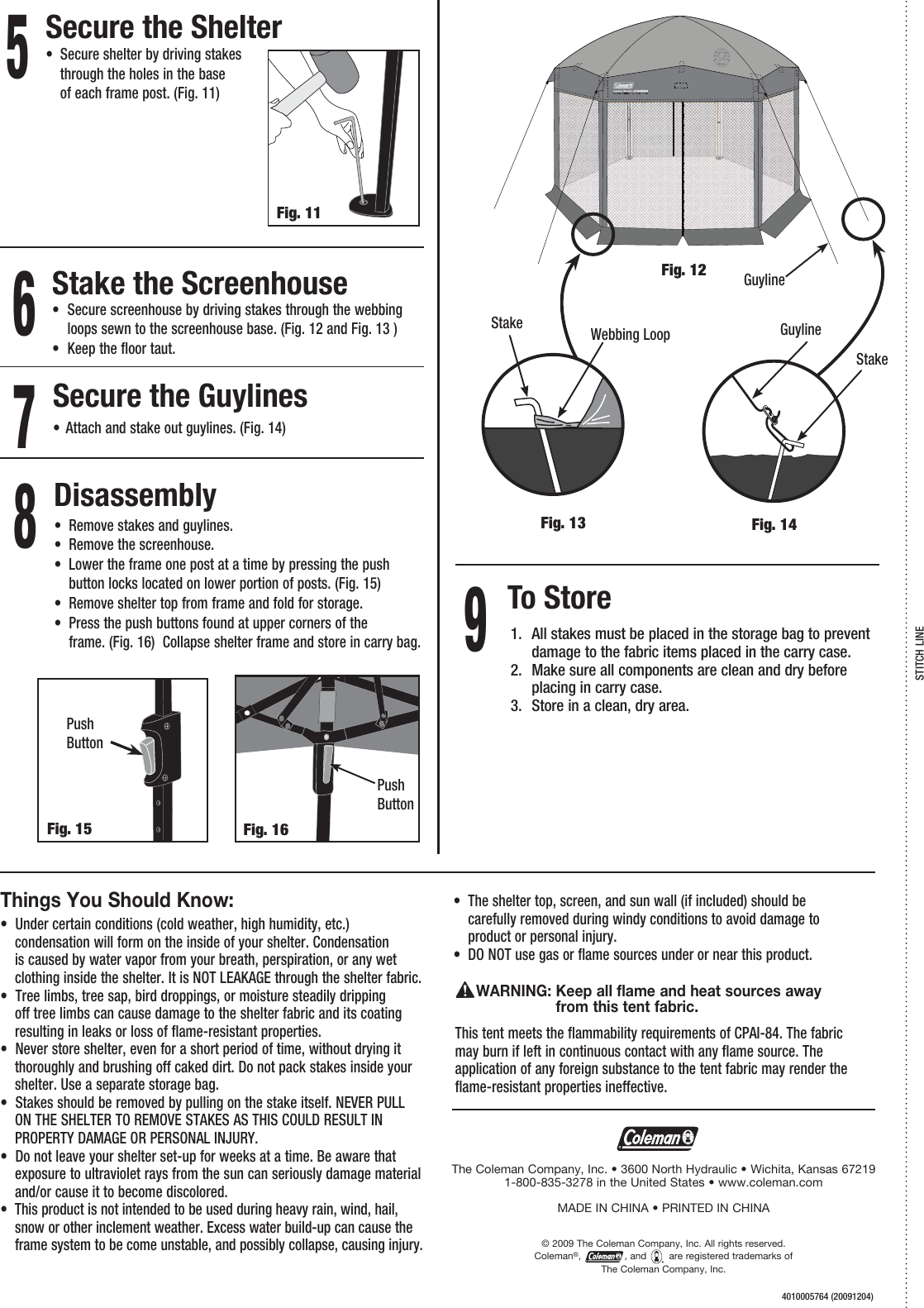 Page 2 of 2 - Coleman Coleman-2000004413-Users-Manual- 2000004413 - Shelter Setup Instructions  Coleman-2000004413-users-manual