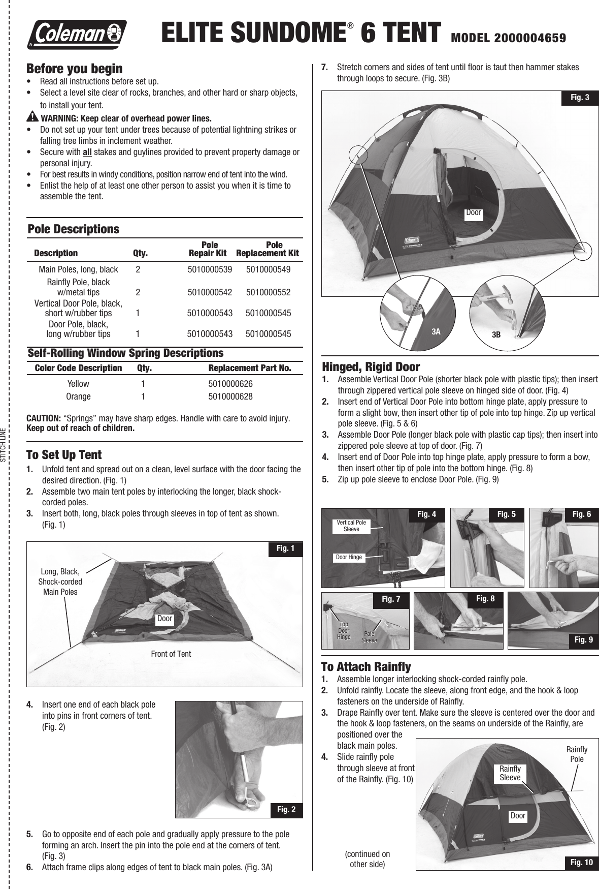 Page 1 of 2 - Coleman Coleman-2000004659-Users-Manual- 4010006299  Coleman-2000004659-users-manual