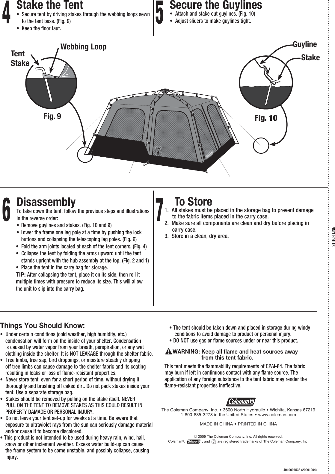 Page 2 of 2 - Coleman Coleman-2000005512-Users-Manual- 2000005512 - Tent Setup Instructions  Coleman-2000005512-users-manual