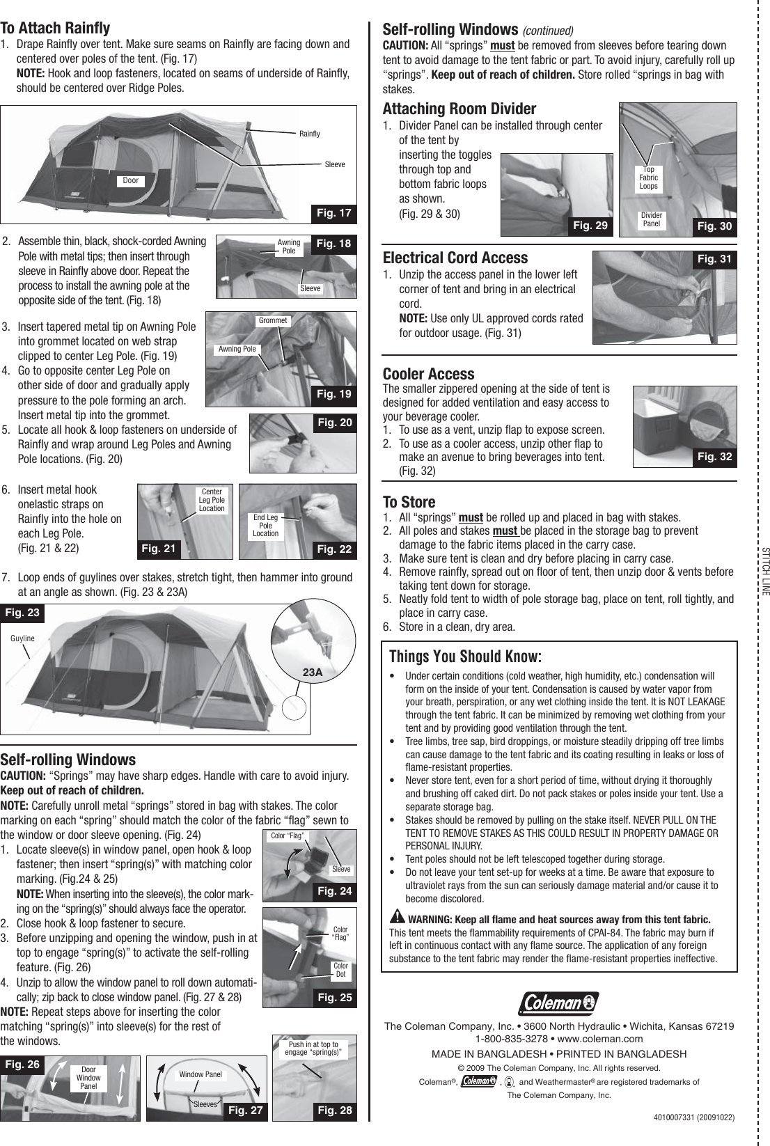 Page 2 of 2 - Coleman Coleman-2000005748-Users-Manual- 2000005748-Elite Weathermaster Tent  Coleman-2000005748-users-manual