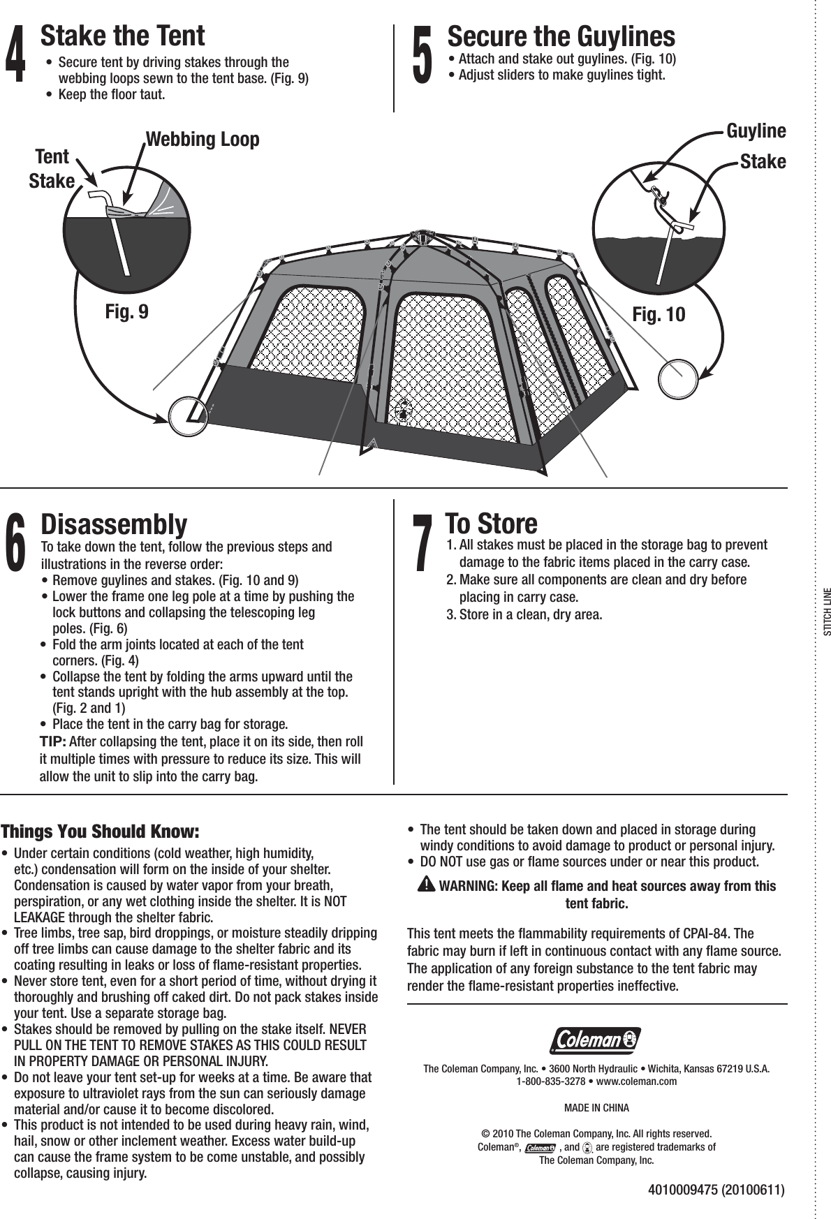 Page 2 of 2 - Coleman Coleman-2000007832-Users-Manual- 2000007832 - Instant Tent 8  Coleman-2000007832-users-manual