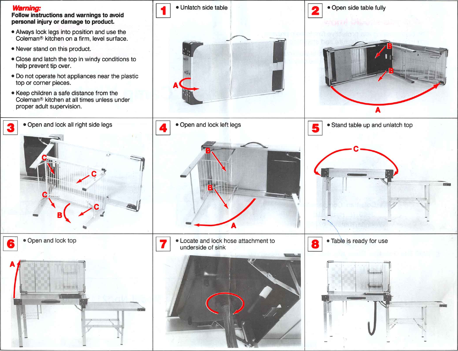 Coleman 2142 700 Users Manual Camp Kitchen