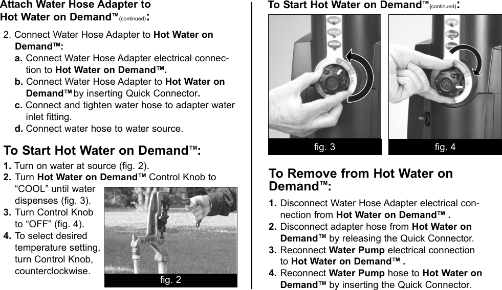 Page 3 of 4 - Coleman Coleman-2300-511-Users-Manual- 2300-511 Hot Water On Demand Hose Adapter  Coleman-2300-511-users-manual