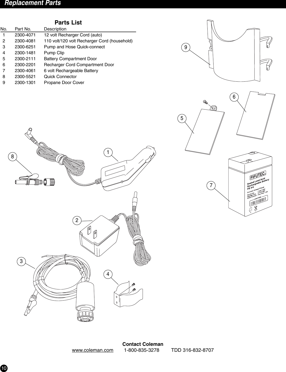 Page 10 of 12 - Coleman Coleman-2300-Series-Users-Manual- 2300B050 - Hot Water On Demand  Coleman-2300-series-users-manual