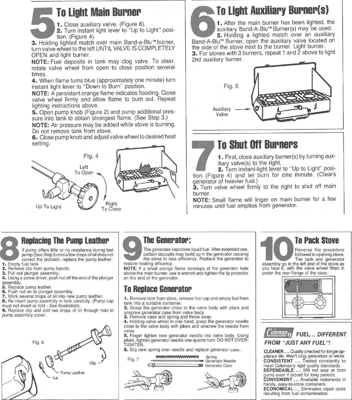 Page 4 of 4 - Coleman Coleman-413G-Users-Manual- 426D Stove  Coleman-413g-users-manual