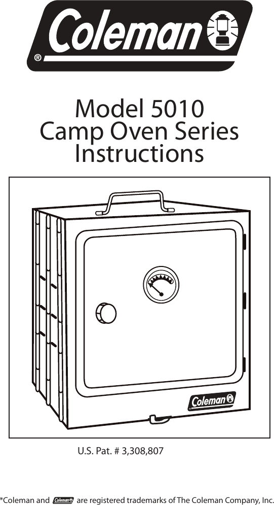 Page 1 of 5 - Coleman Coleman-5010-Users-Manual- 5010 - Camp Oven Series  Coleman-5010-users-manual