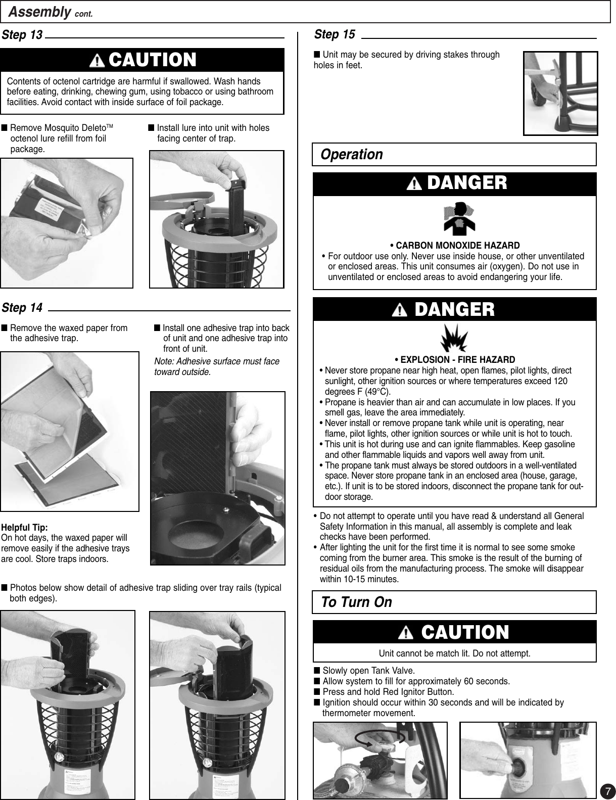 Page 7 of 12 - Coleman Coleman-8Fa3-Users-Manual- 2910A100 - Mosquito Deleto™  Coleman-8fa3-users-manual