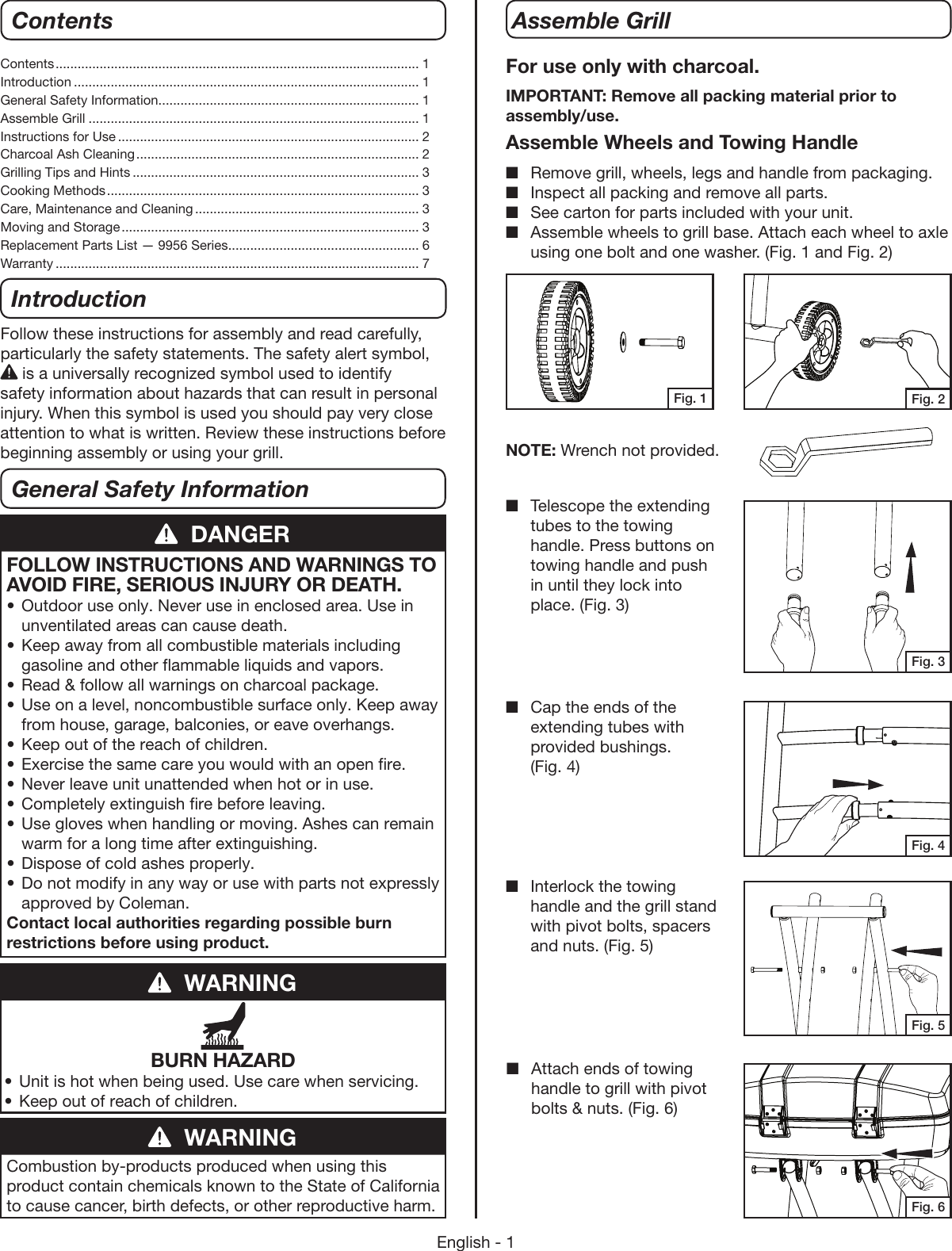 Page 2 of 8 - Coleman Coleman-9956-Users-Manual- 2000006921 RoadTrip Grill Charcoal  Coleman-9956-users-manual