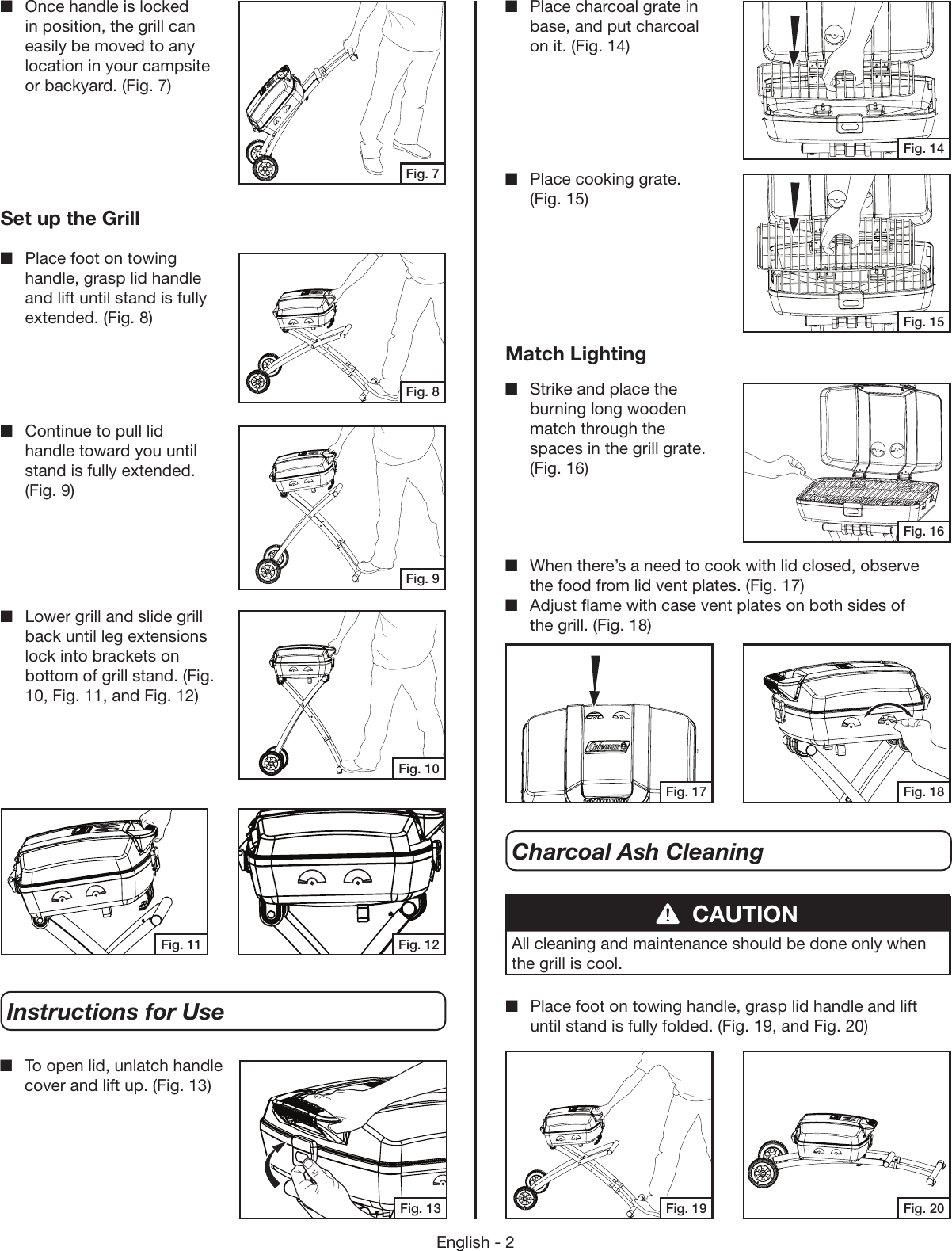 Page 3 of 8 - Coleman Coleman-9956-Users-Manual- 2000006921 RoadTrip Grill Charcoal  Coleman-9956-users-manual