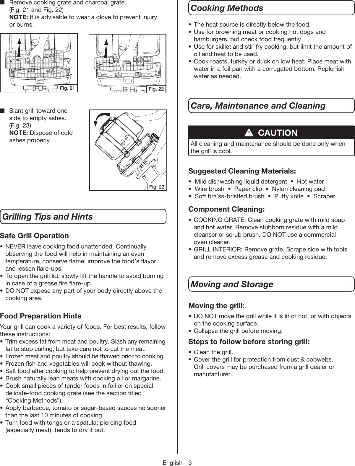 Page 4 of 8 - Coleman Coleman-9956-Users-Manual- 2000006921 RoadTrip Grill Charcoal  Coleman-9956-users-manual