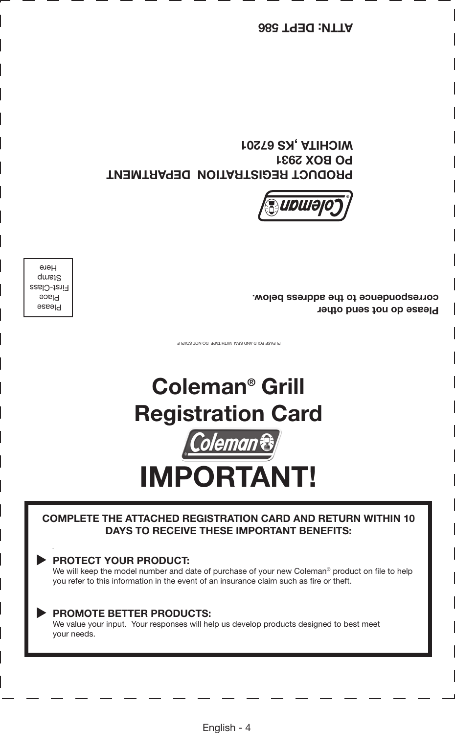 Page 5 of 8 - Coleman Coleman-9956-Users-Manual- 2000006921 RoadTrip Grill Charcoal  Coleman-9956-users-manual