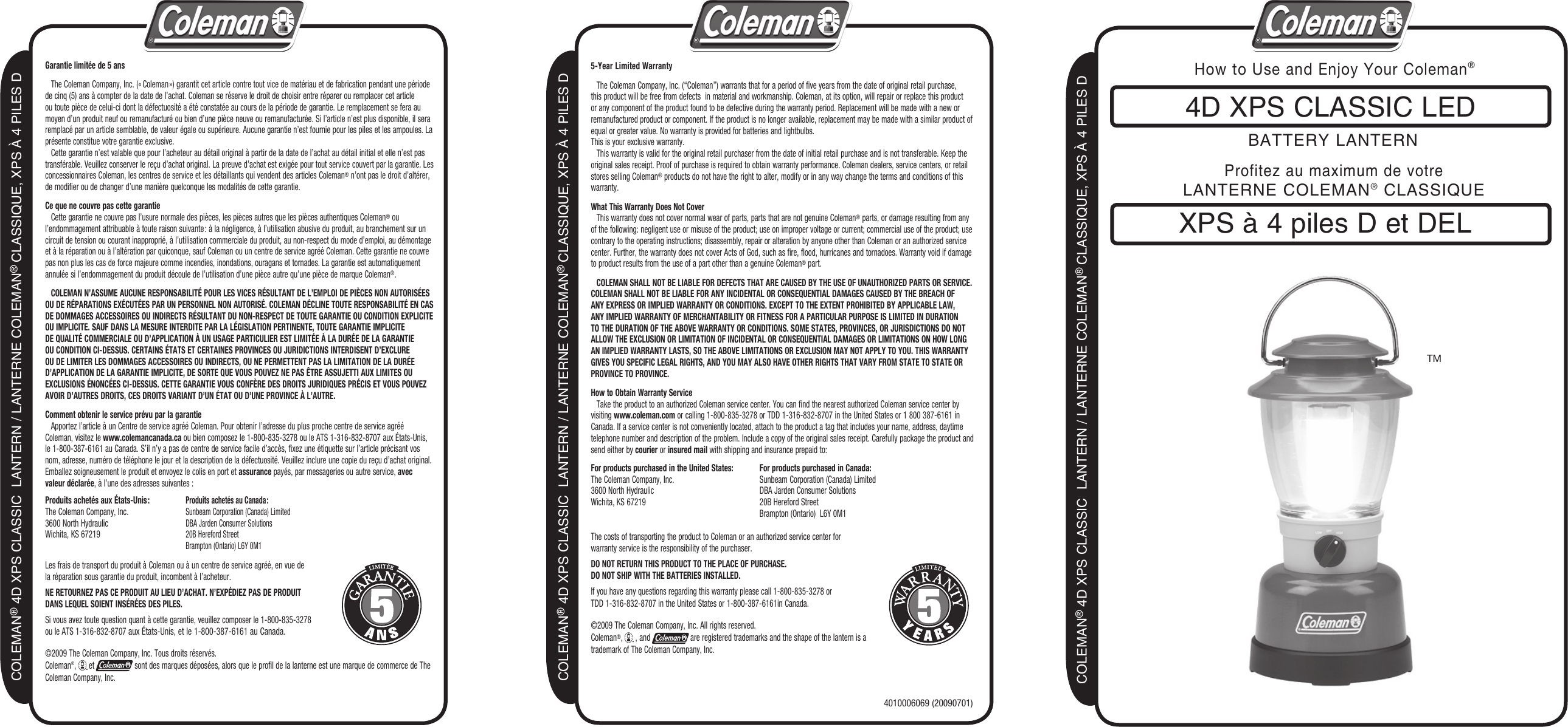 Coleman Camping Equipment 2000008554 Users Manual 2000002670 4D XPS