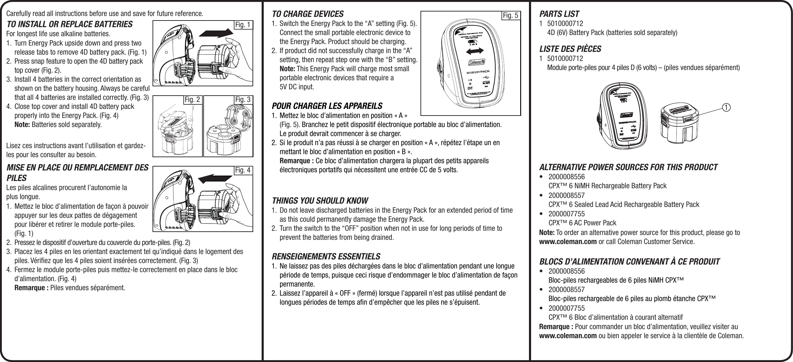 Page 2 of 2 - Coleman Coleman-Cpx-Users-Manual- 2000002673 - CPX 6 Portable Electronics Charger  Coleman-cpx-users-manual