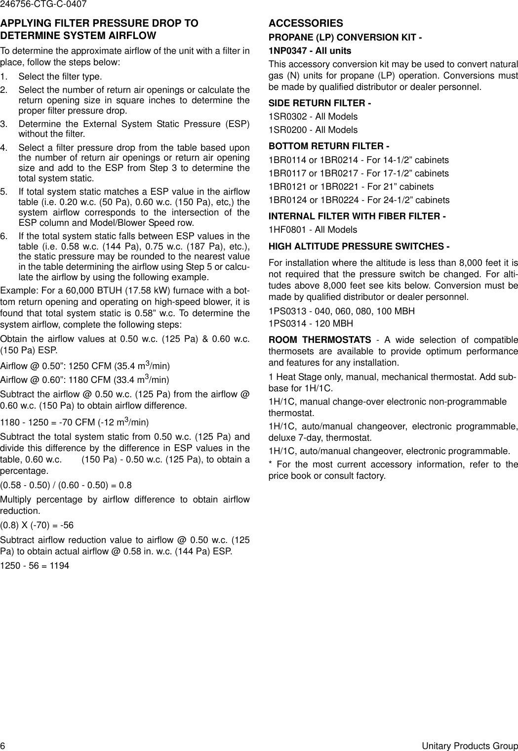 Page 6 of 8 - Coleman Coleman-Gas-Fired-High-Efficiency-Two-Stage-Upflow-Horizontal-Furnaces-Fc8T-Uh-Users-Manual- 246755-YTG-D-0407  Coleman-gas-fired-high-efficiency-two-stage-upflow-horizontal-furnaces-fc8t-uh-users-manual