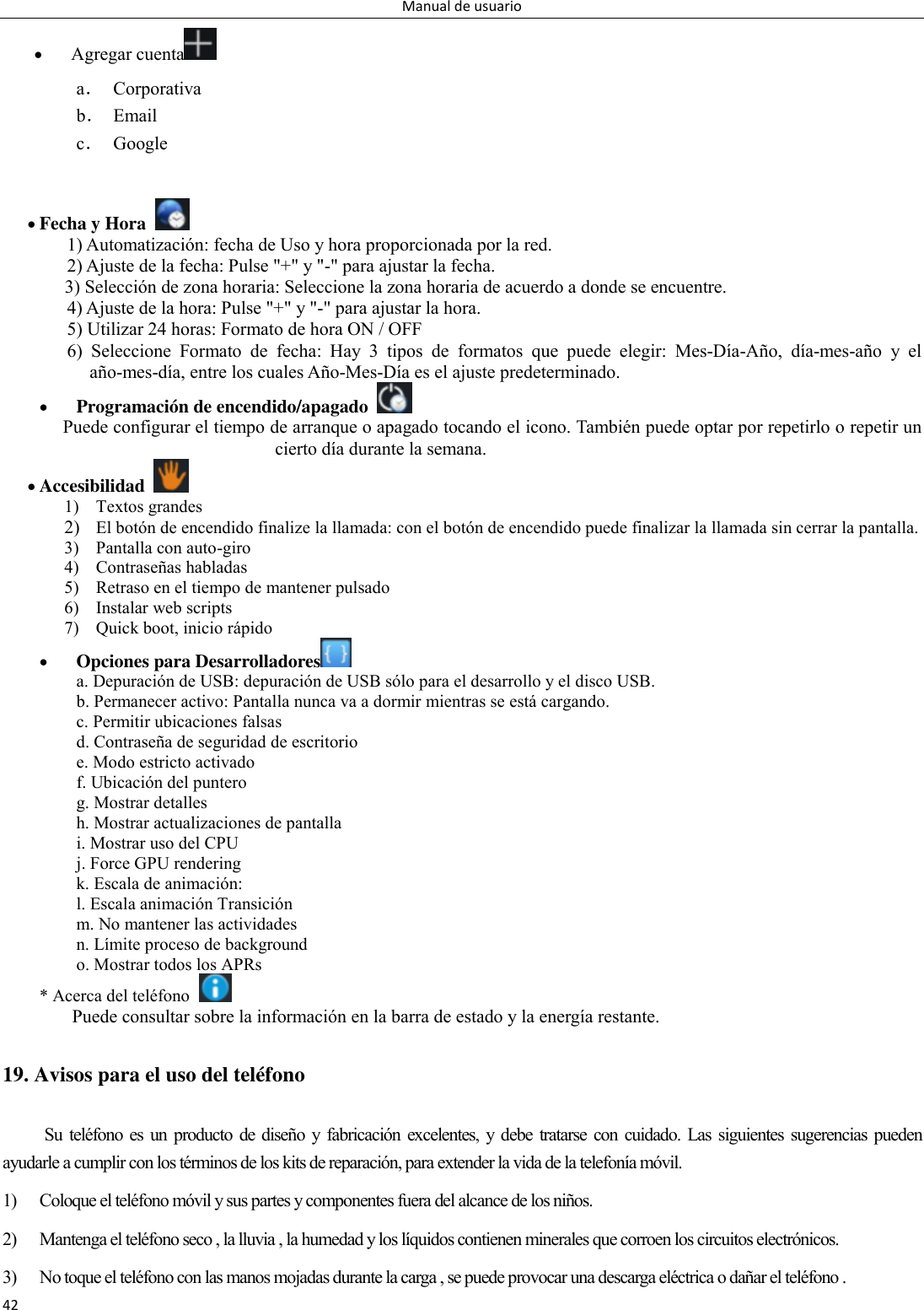 Page 42 of Collage Investments S22018 MOBILE PHONE User Manual 