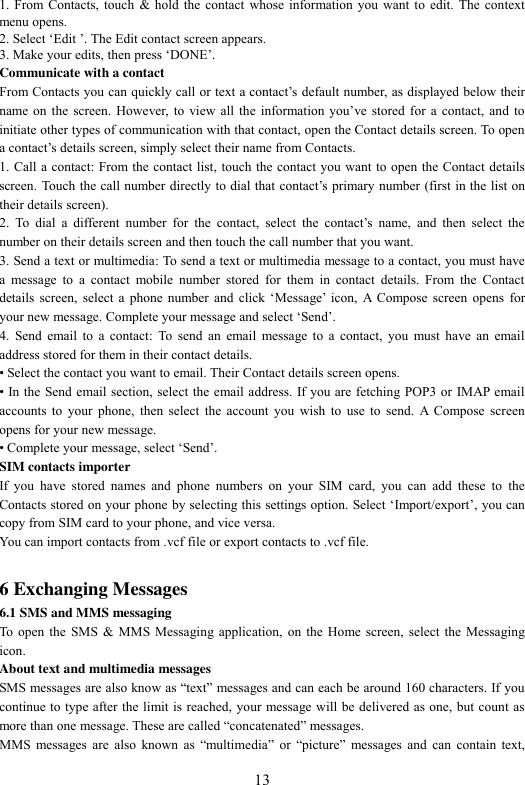 Page 13 of Collage Investments S2AD MOBILE PHONE User Manual R1 0 Kila UG
