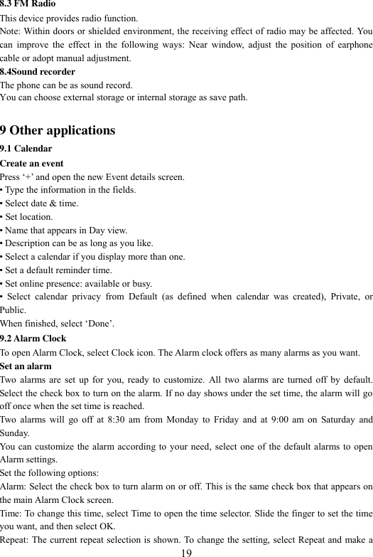 Page 19 of Collage Investments S2AD MOBILE PHONE User Manual R1 0 Kila UG