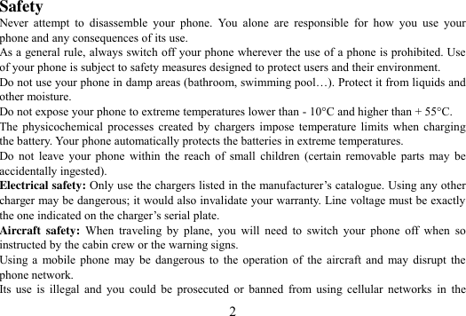 Page 2 of Collage Investments S2AD MOBILE PHONE User Manual R1 0 Kila UG