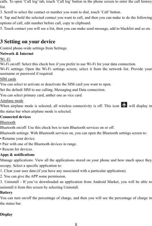 Page 8 of Collage Investments S2AD MOBILE PHONE User Manual R1 0 Kila UG