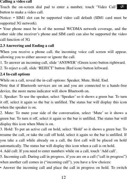 Page 12 of Collage Investments SHOW Mobile phone User Manual R1 0 Kila UG