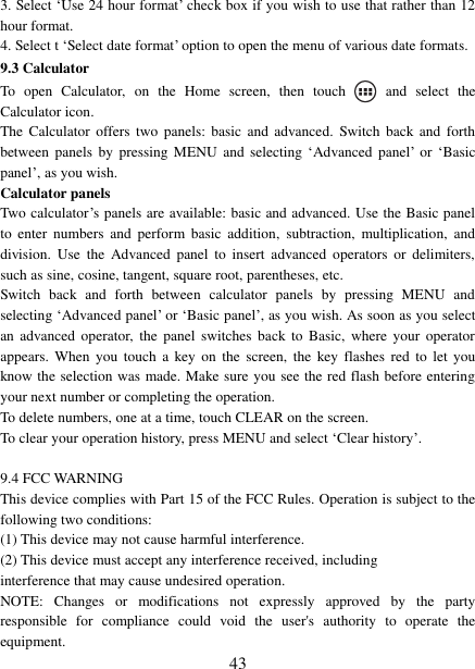 Page 43 of Collage Investments SHOW Mobile phone User Manual R1 0 Kila UG