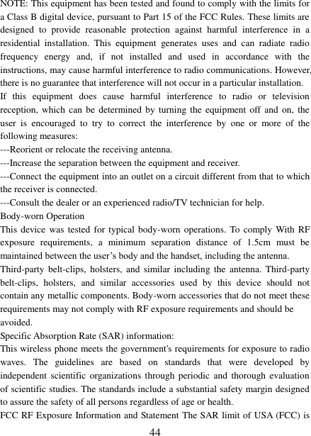 Page 44 of Collage Investments SHOW Mobile phone User Manual R1 0 Kila UG