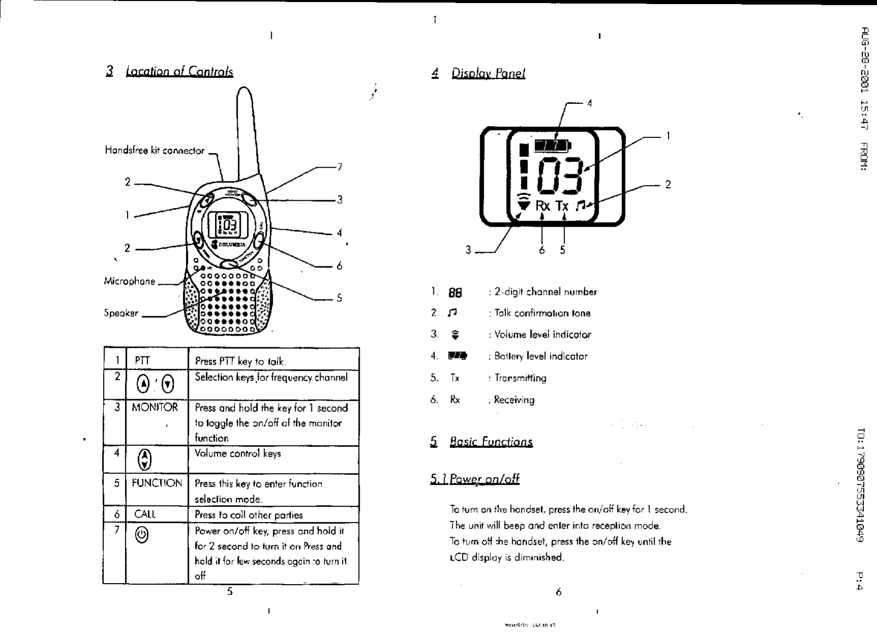 Columbia Group FRS14K Walkie Talkie User Manual