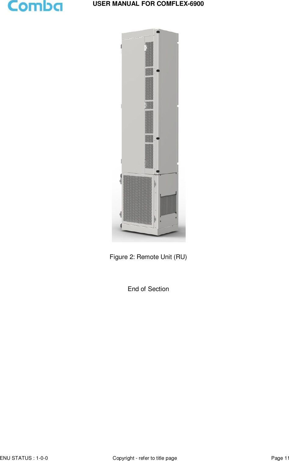 Page 11 of Comba Telecom Network Systems COMFLEX-6900 ComFlex Series Distributed Antenna System User Manual 
