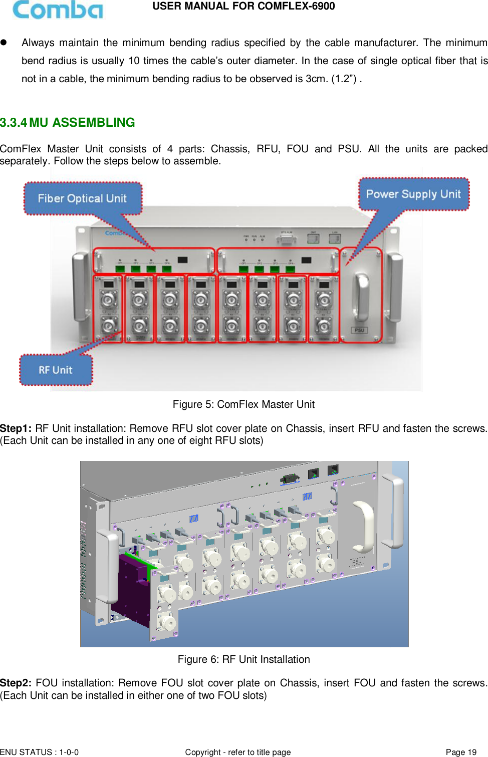 Page 19 of Comba Telecom Network Systems COMFLEX-6900 ComFlex Series Distributed Antenna System User Manual 