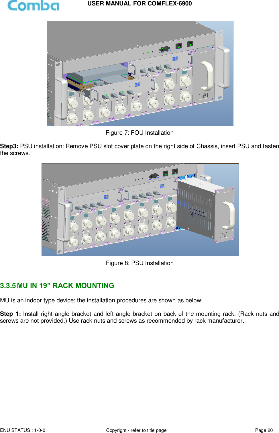 Page 20 of Comba Telecom Network Systems COMFLEX-6900 ComFlex Series Distributed Antenna System User Manual 